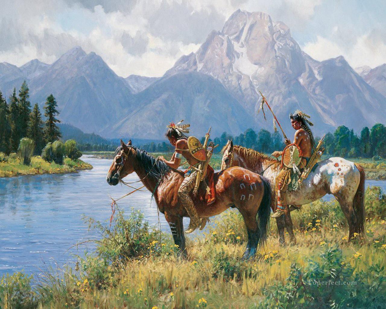 western American Indians 24 Oil Paintings